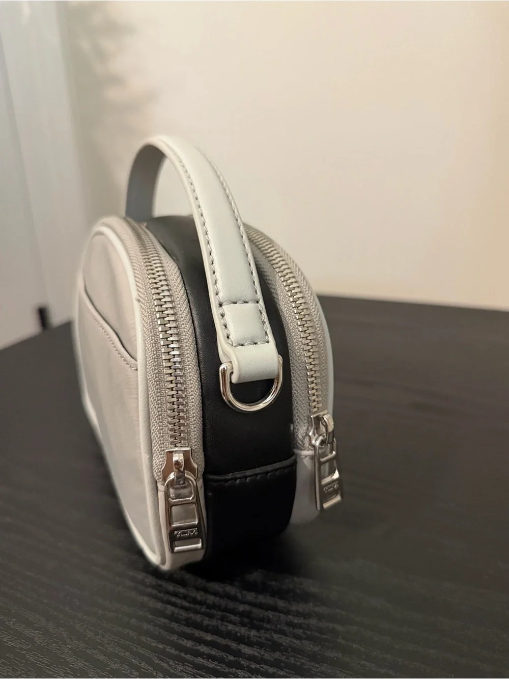 Tumi Small White Top-Handle Mini Crossbody